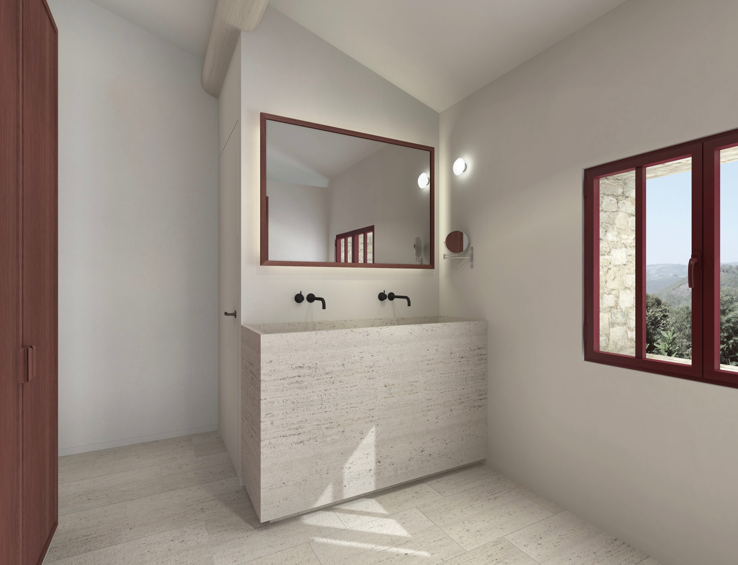 Transformation et extension - villa avec chambres d'hôtes et piscine  Impressie 3