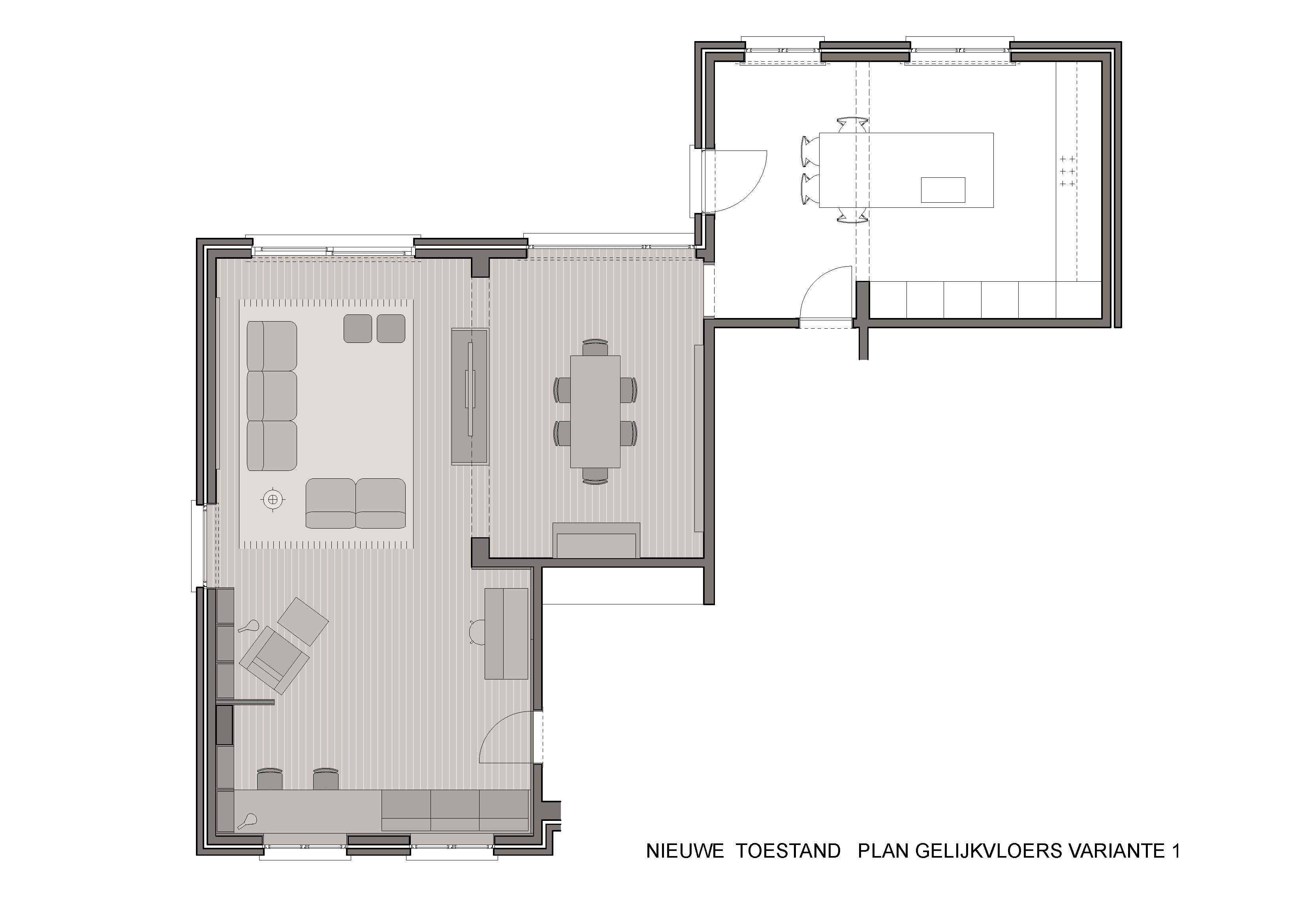 Transformation - maison mitoyenne Concept Impressie 1